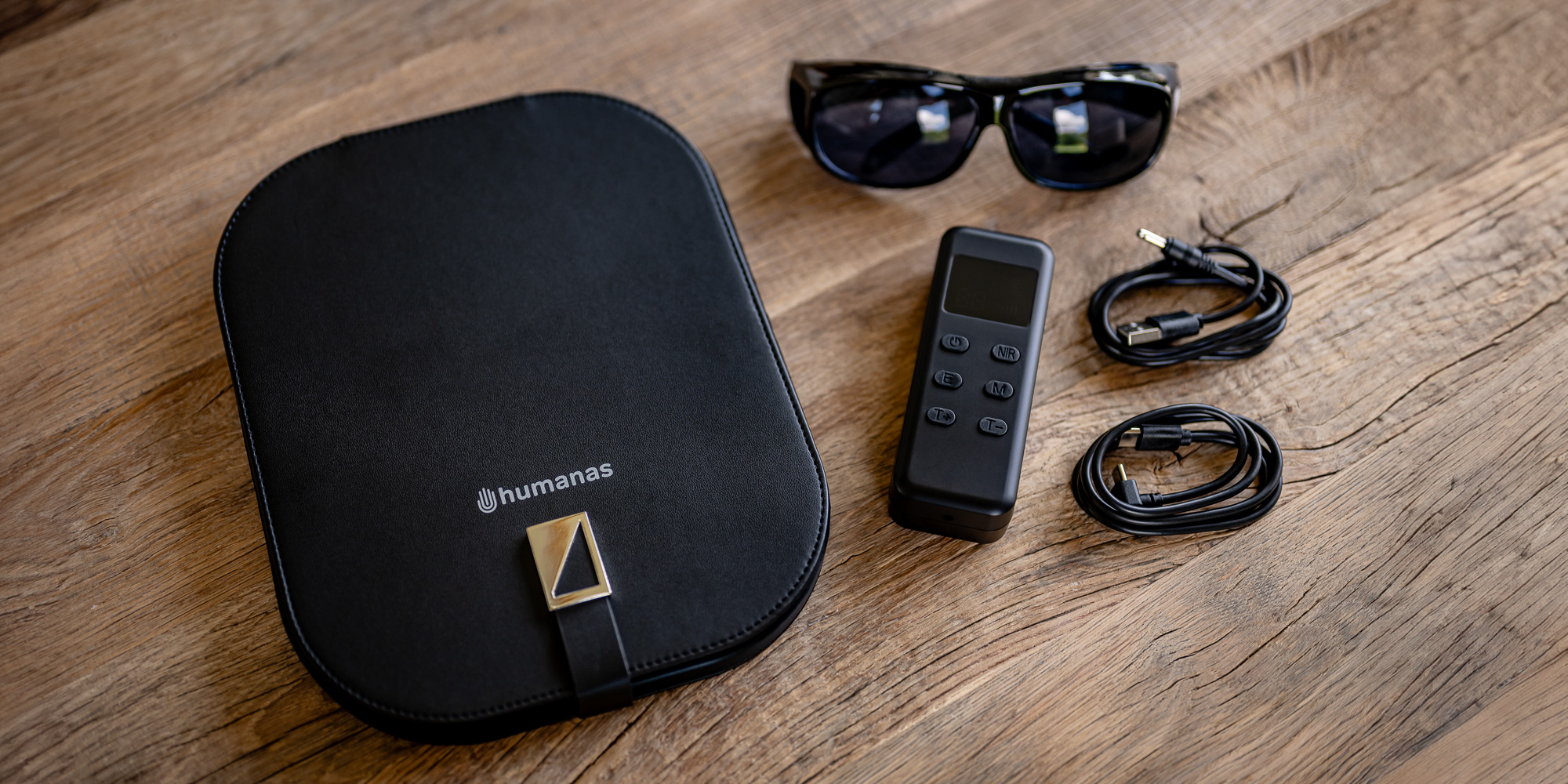 Panel LED z funkcją światła IR Humanas LumiCare - czarny